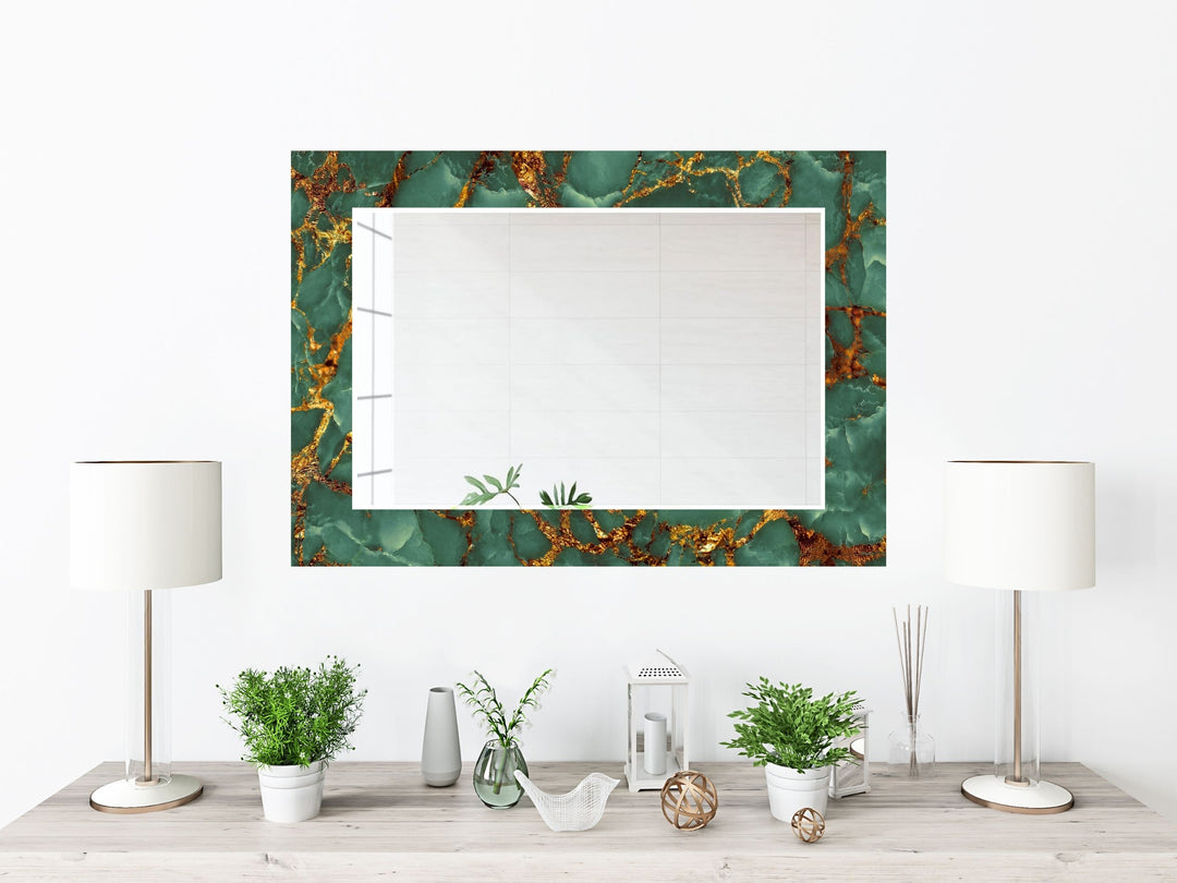 Abstract Marble Pattern Wall Mirror-Home Office Wall Decoration