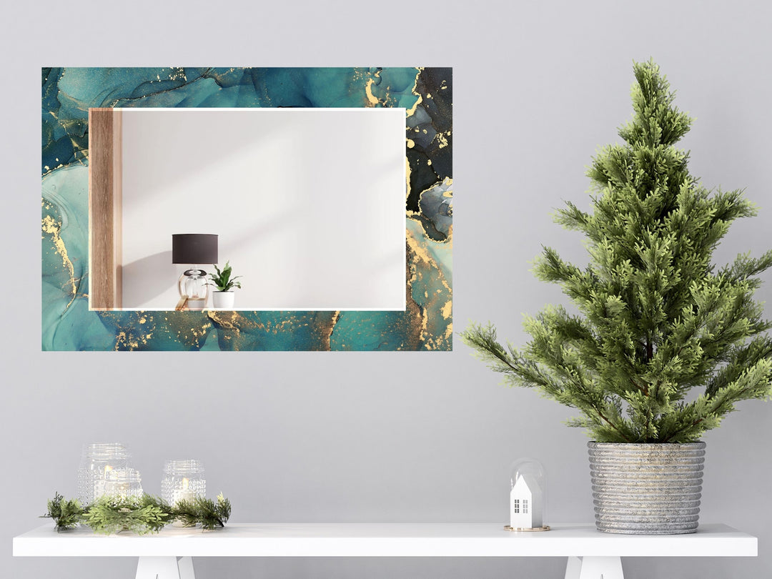 Abstract Marble Pattern Wall Mirror-Home Office Wall Decoration