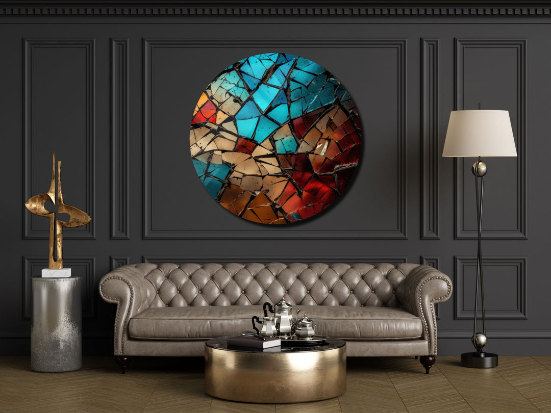 Stained Glass Colorful Wall Art Decor-Home&Office Glass Printing Wall Painting