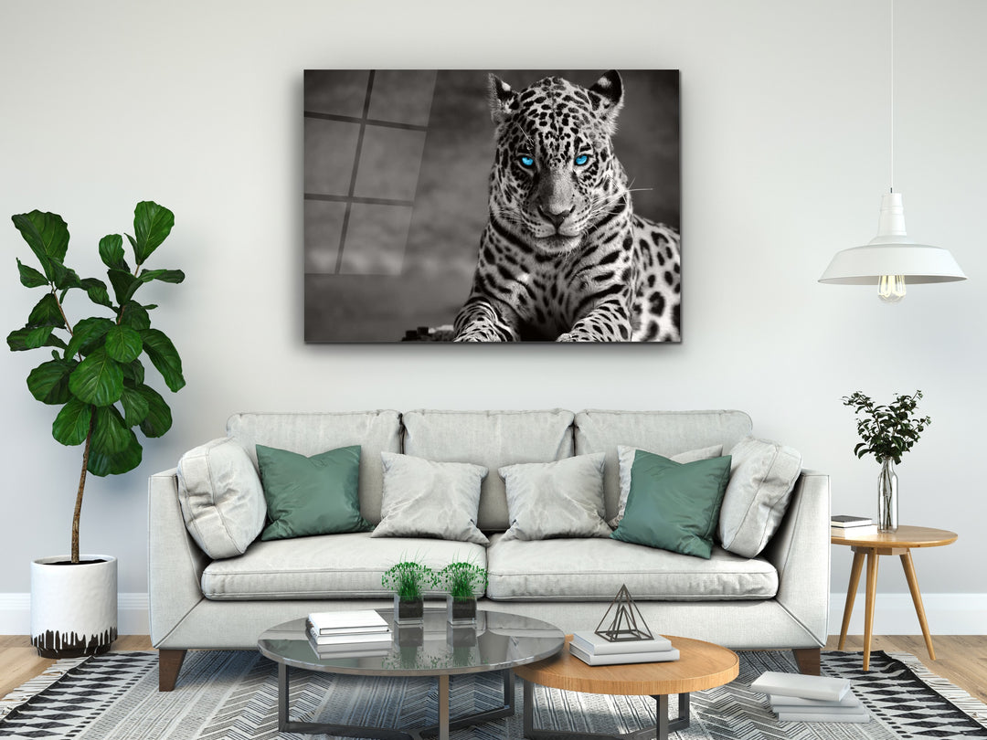 Jaguar Glass Printing Wall Art-Home Office Wall Painting Decoration