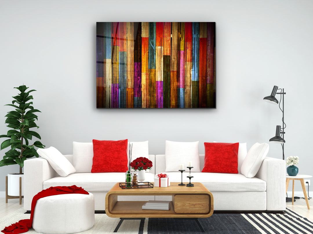 Abstract Colorful Glass Printing Wall Art-Home Office Wall Painting Decor