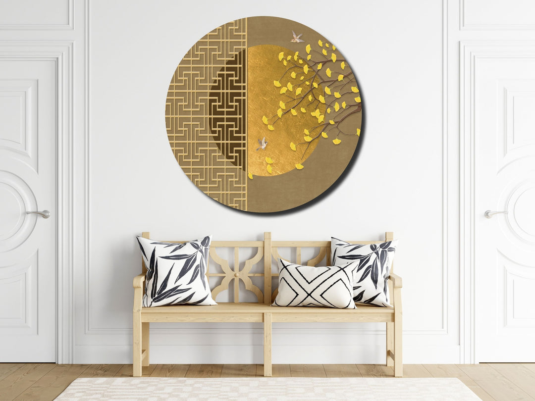 Abstract Gold Wall Art Decor-Home&Office Glass Printing Wall Painting