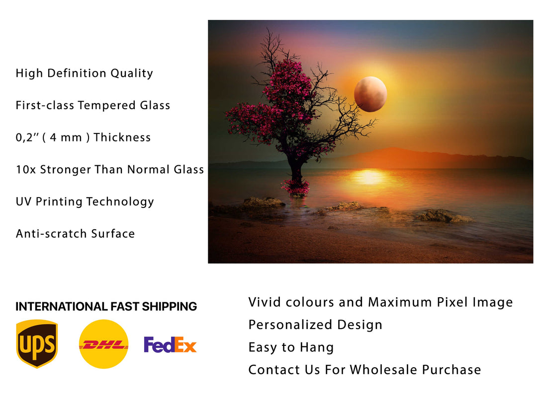 Autumn Glass Printing Wall Art-Home Office Wall Painting Decoration