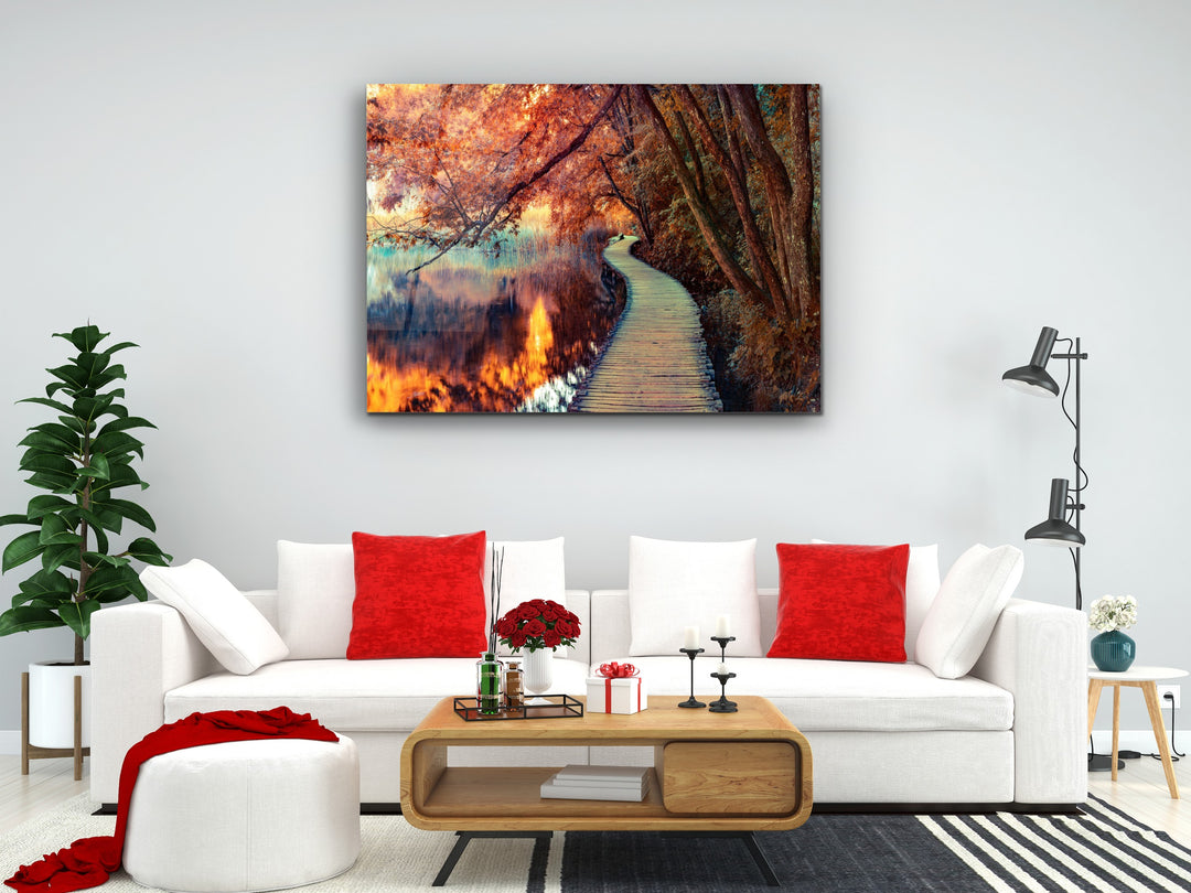 Autumn Glass Printing Wall Art-Home Office Wall Painting Decoration