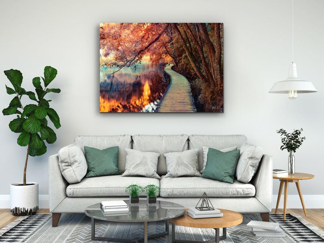 Autumn Glass Printing Wall Art-Home Office Wall Painting Decoration