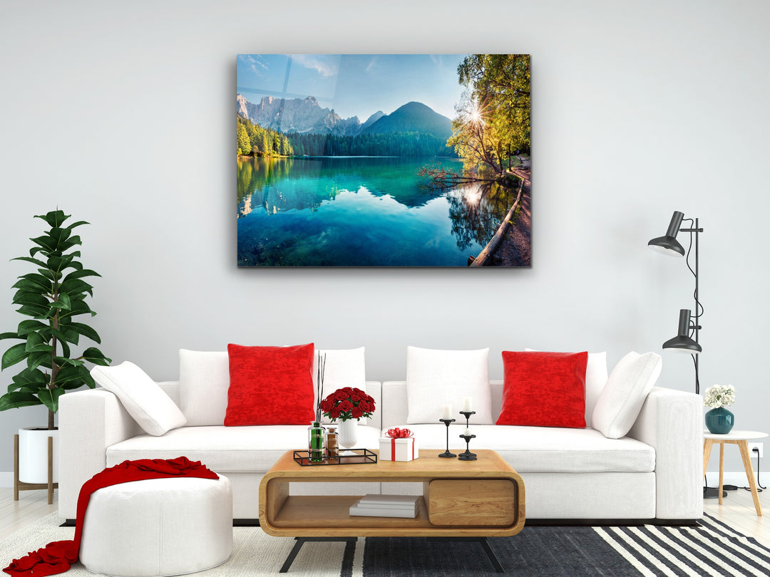 Lake Glass Printing Wall Art-Home Office Wall Painting Decoration