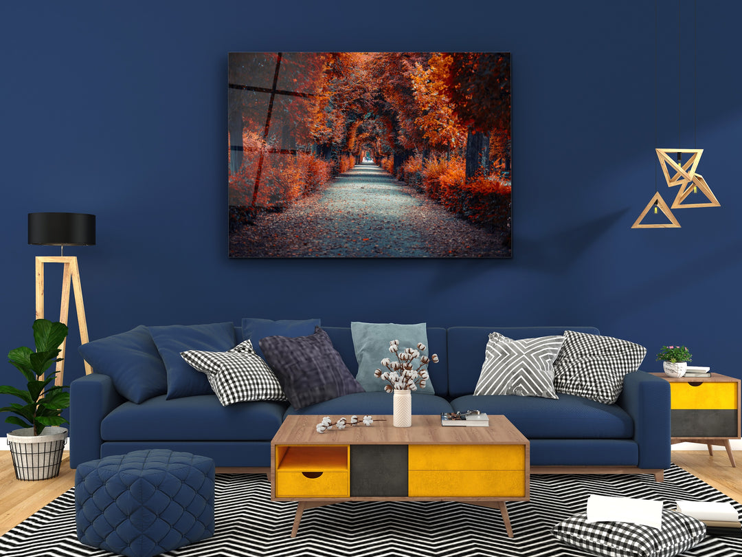 Autumn Glass Printing Wall Art-Home Office Wall Painting Decoration