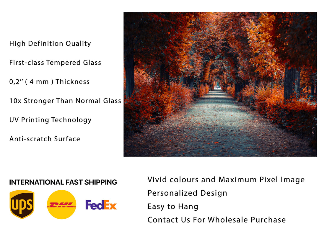 Autumn Glass Printing Wall Art-Home Office Wall Painting Decoration