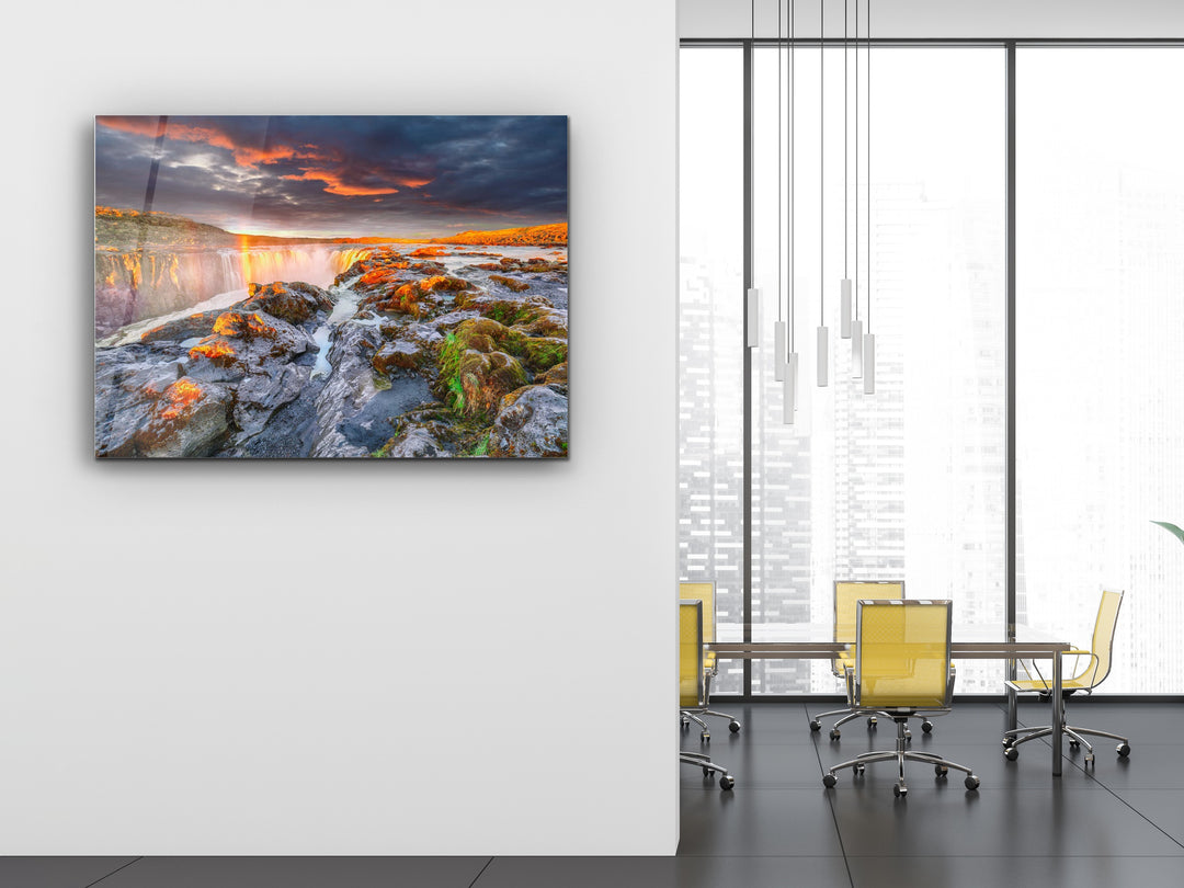 Landscape Glass Printing Wall Art-Home Office Wall Painting Decoration