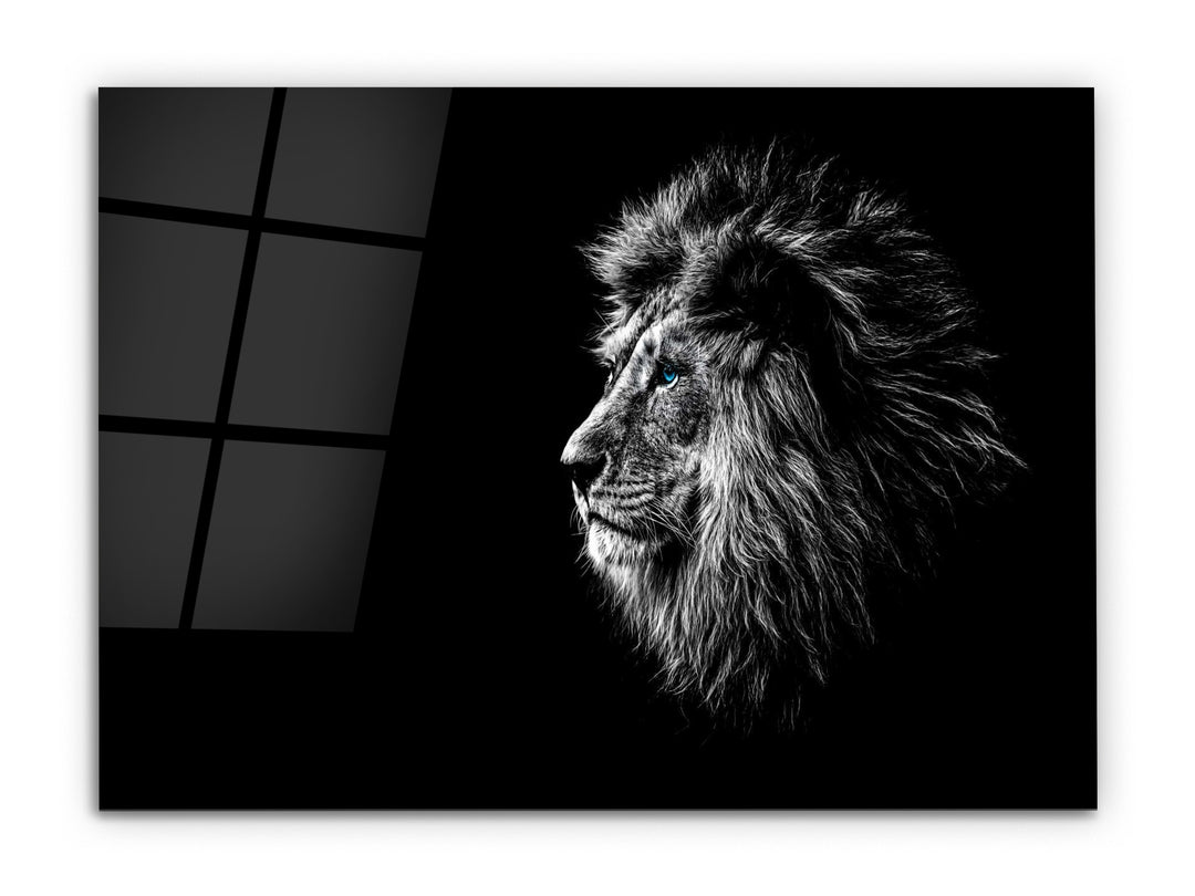 Lion Glass Printing Wall Art-Home Office Wall Painting Decoration