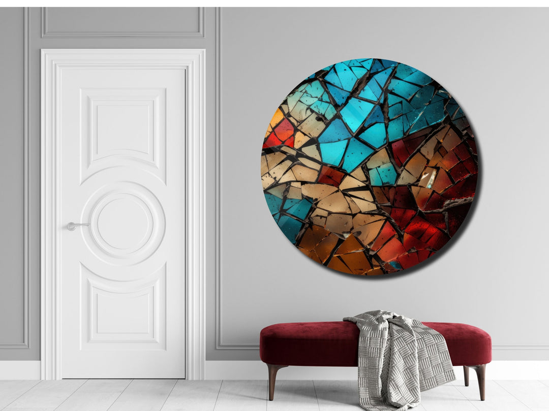 Stained Glass Colorful Wall Art Decor-Home&Office Glass Printing Wall Painting