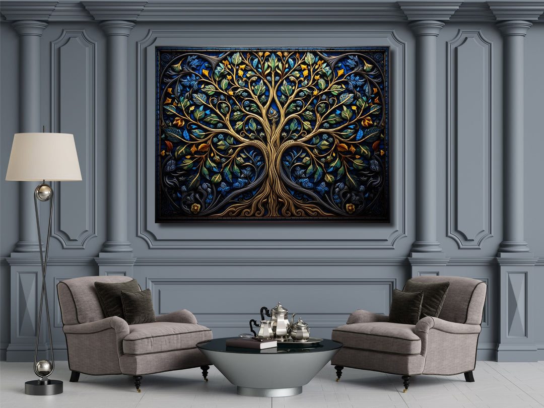 Stained Glass Wall Art Tree of Life Window-Wall Painting Decor