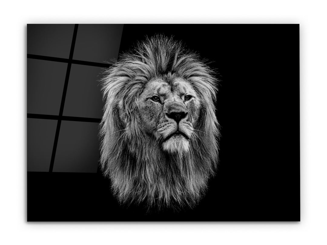 Lion Glass Printing Wall Art-Home Office Wall Painting Decoration