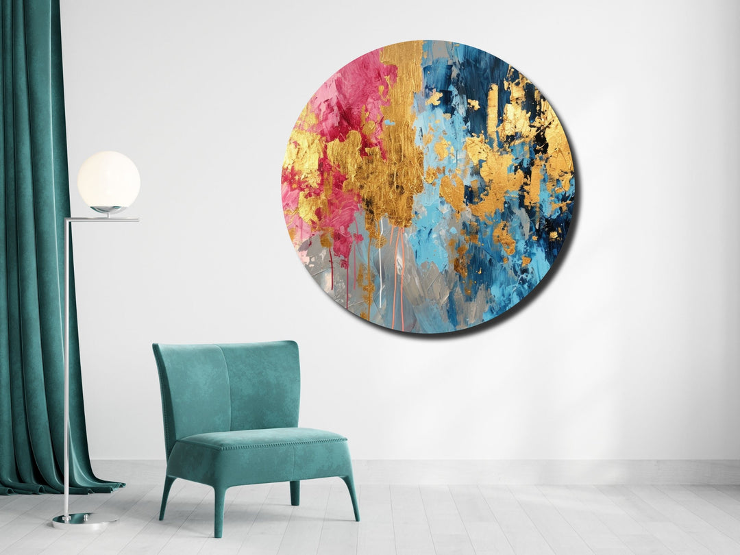 Abstract Colorful Marble Design Wall Art Decor-Home&Office Glass Printing Wall Painting