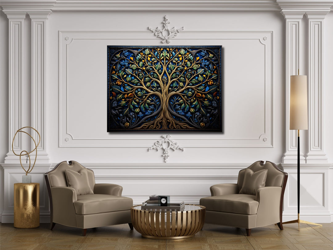 Stained Glass Wall Art Tree of Life Window-Wall Painting Decor