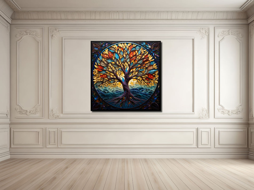 Stained Glass Wall Art Tree of Life Window-Wall Painting Decor