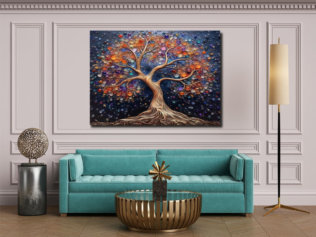 Stained Glass Wall Art Tree of Life Window-Wall Painting Decor