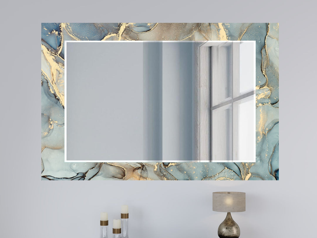 Abstract Marble Pattern Wall Mirror-Home Office Wall Decoration