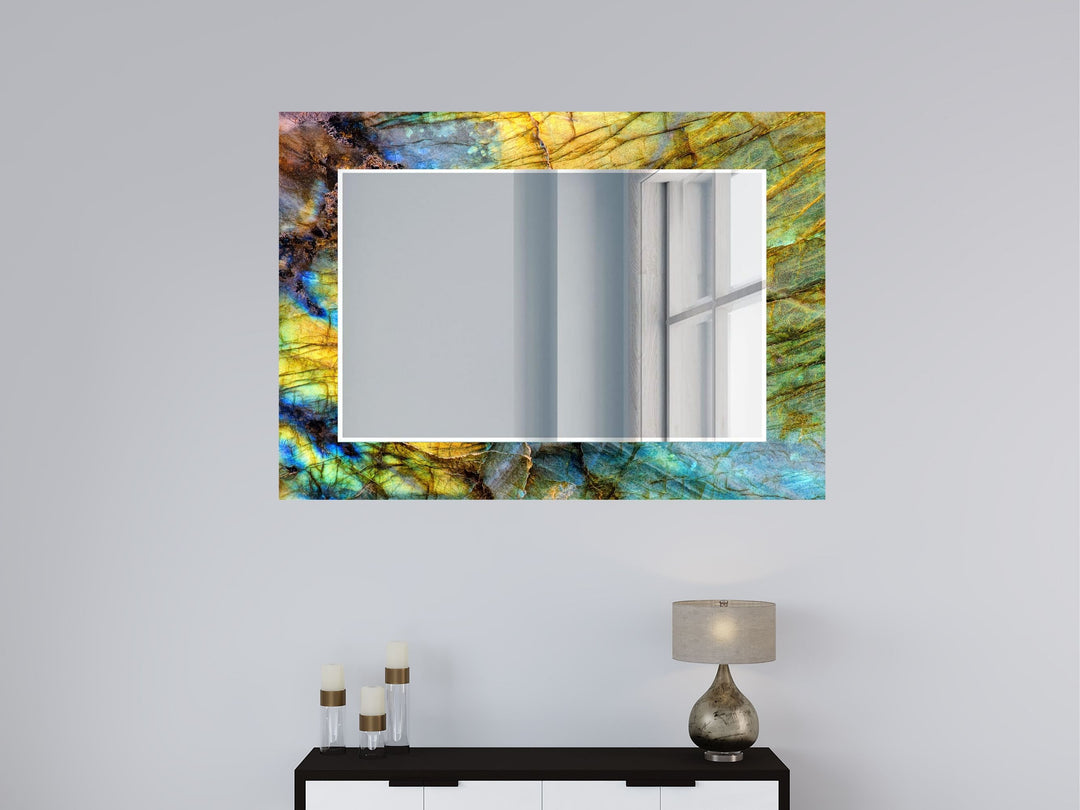 Abstract Marble Pattern Wall Mirror-Home Office Wall Decoration