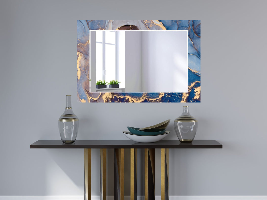 Abstract Marble Pattern Wall Mirror-Home Office Wall Decoration