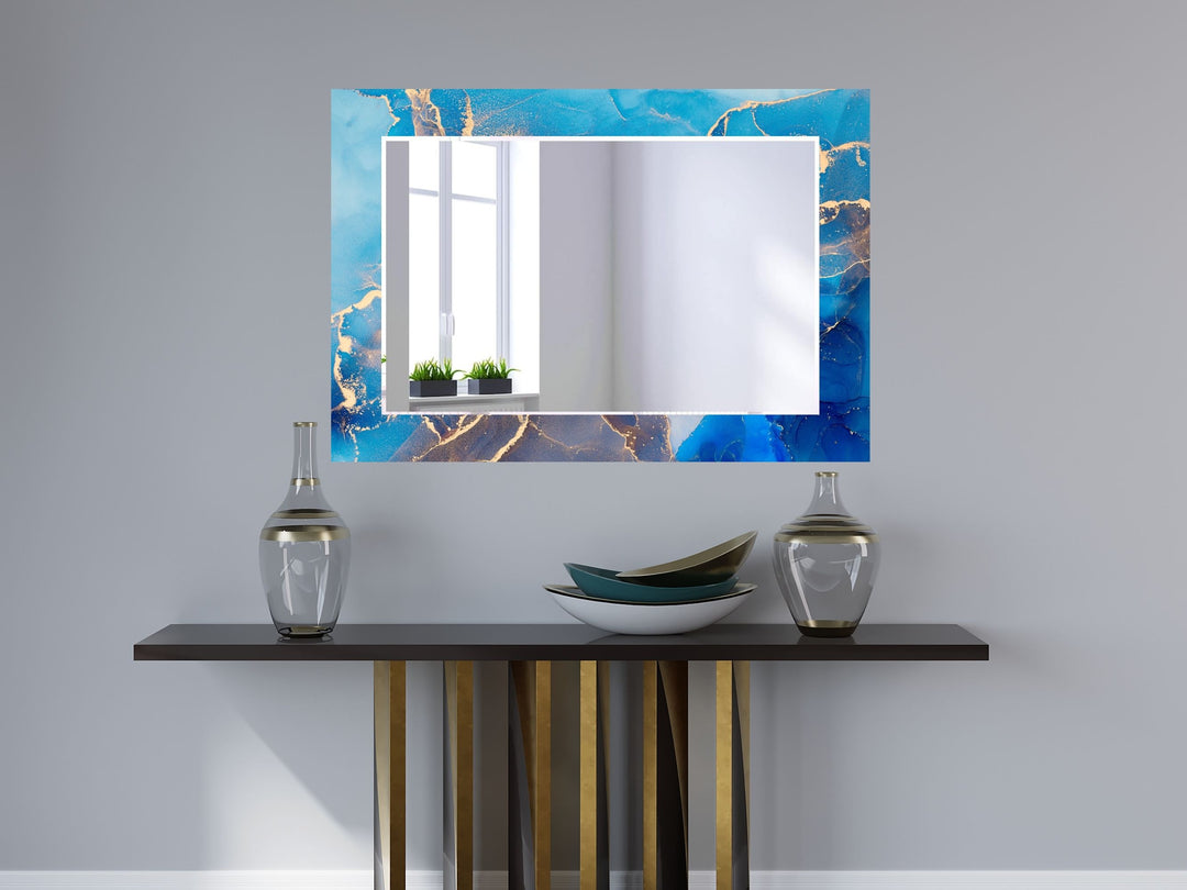 Abstract Marble Pattern Wall Mirror-Home Office Wall Decoration