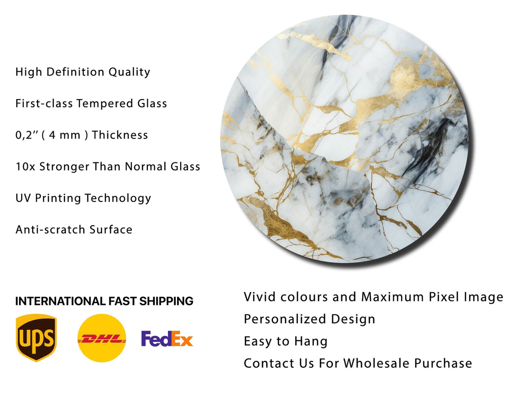 Abstract Marble Design Wall Art Decor-Home&Office Glass Printing Wall Painting