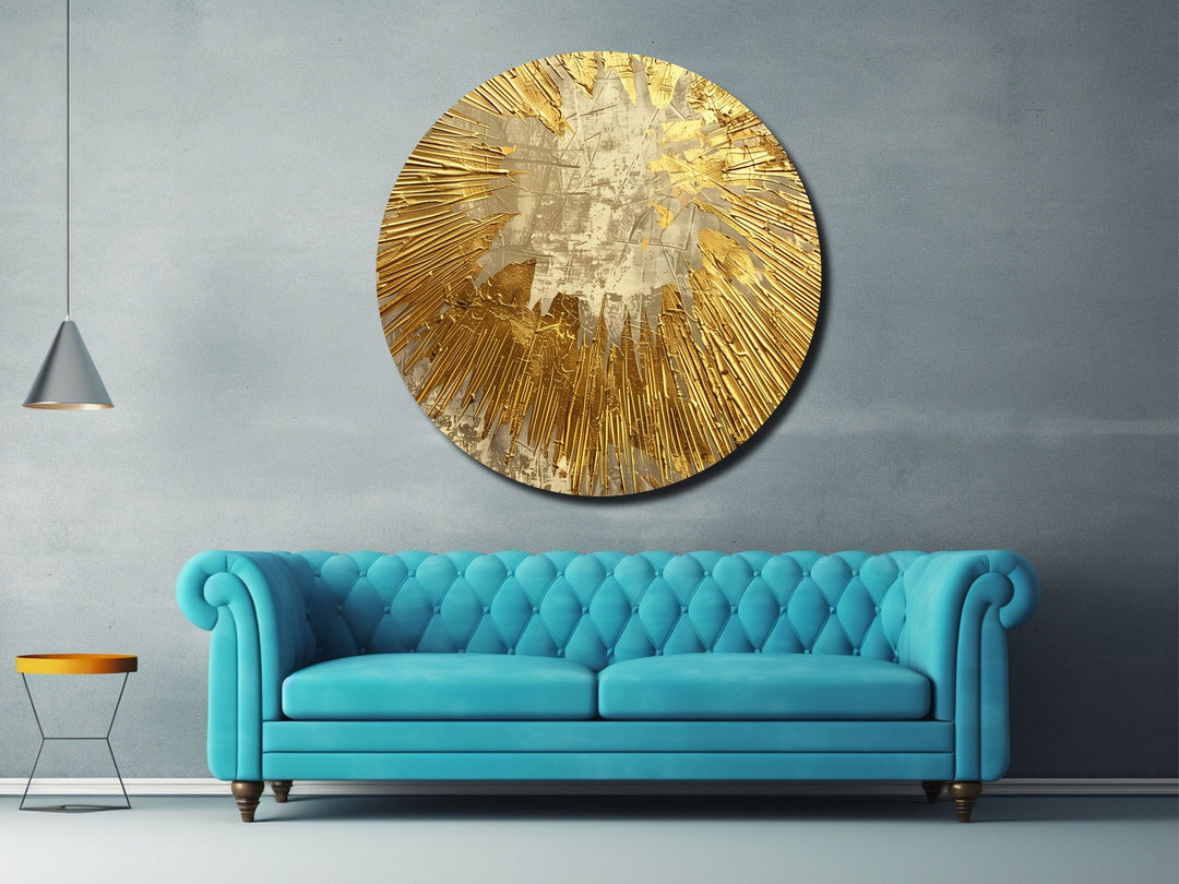 Abstract Gold Wall Art Decor-Home&Office Glass Printing Wall Painting