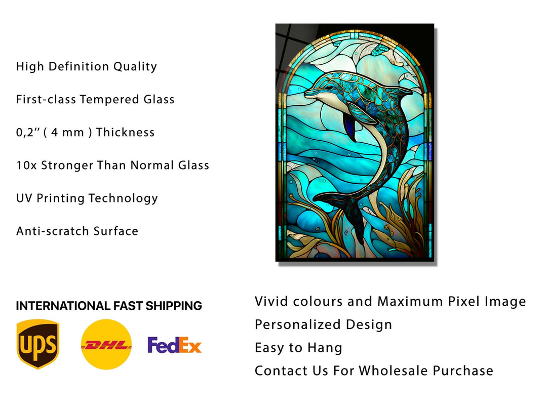 Stained Glass Pattern Wall Art Window-Wall Painting Decor Panel