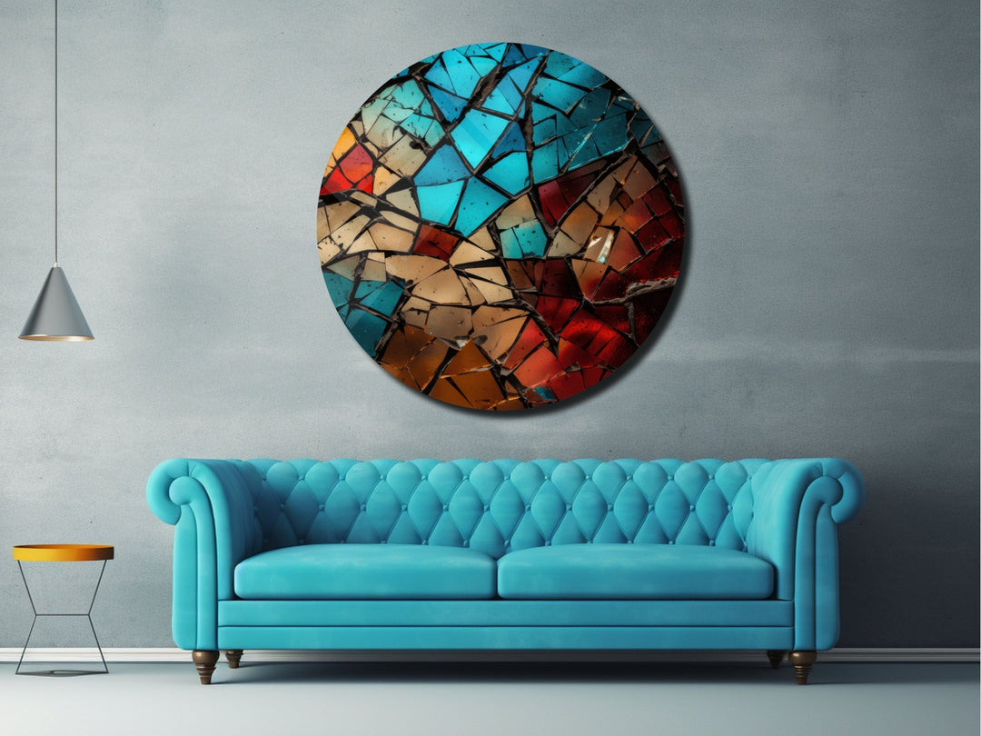 Stained Glass Colorful Wall Art Decor-Home&Office Glass Printing Wall Painting