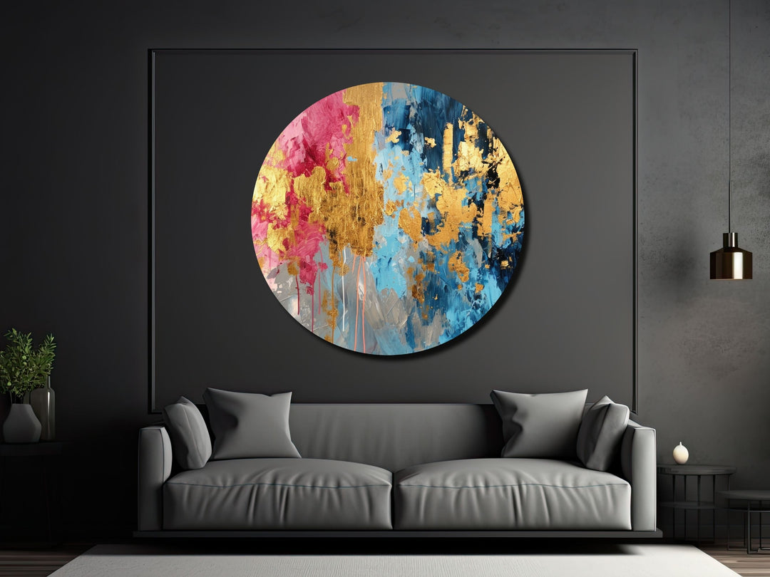 Abstract Colorful Marble Design Wall Art Decor-Home&Office Glass Printing Wall Painting