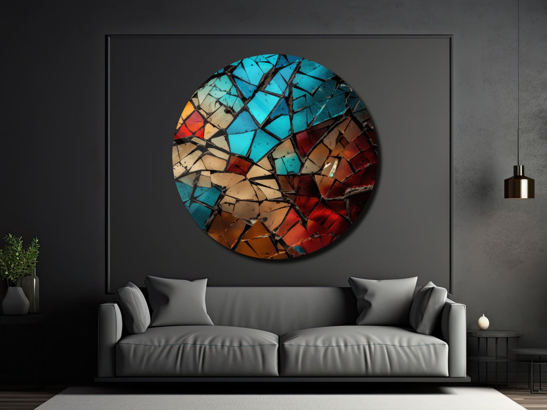 Stained Glass Colorful Wall Art Decor-Home&Office Glass Printing Wall Painting