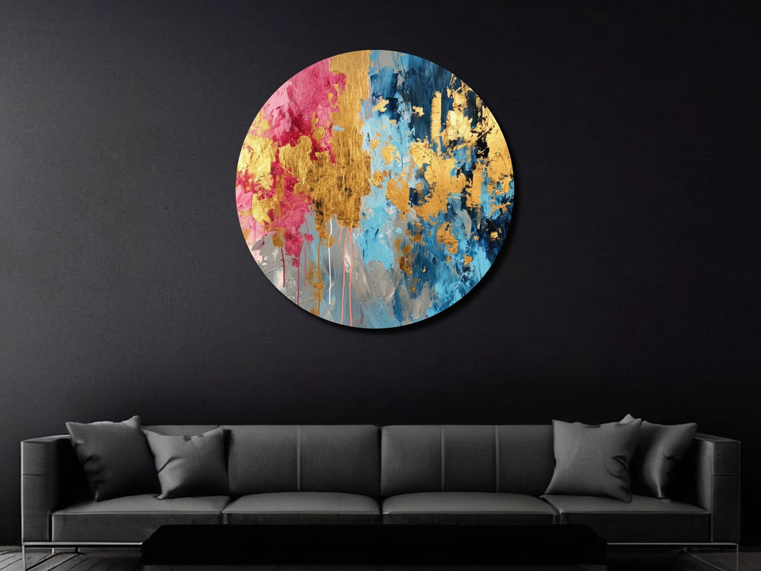 Abstract Colorful Marble Design Wall Art Decor-Home&Office Glass Printing Wall Painting