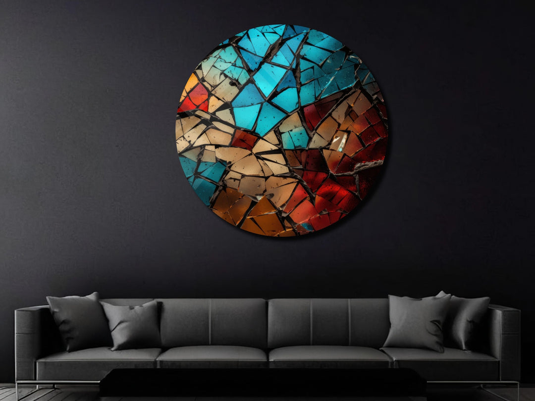 Stained Glass Colorful Wall Art Decor-Home&Office Glass Printing Wall Painting