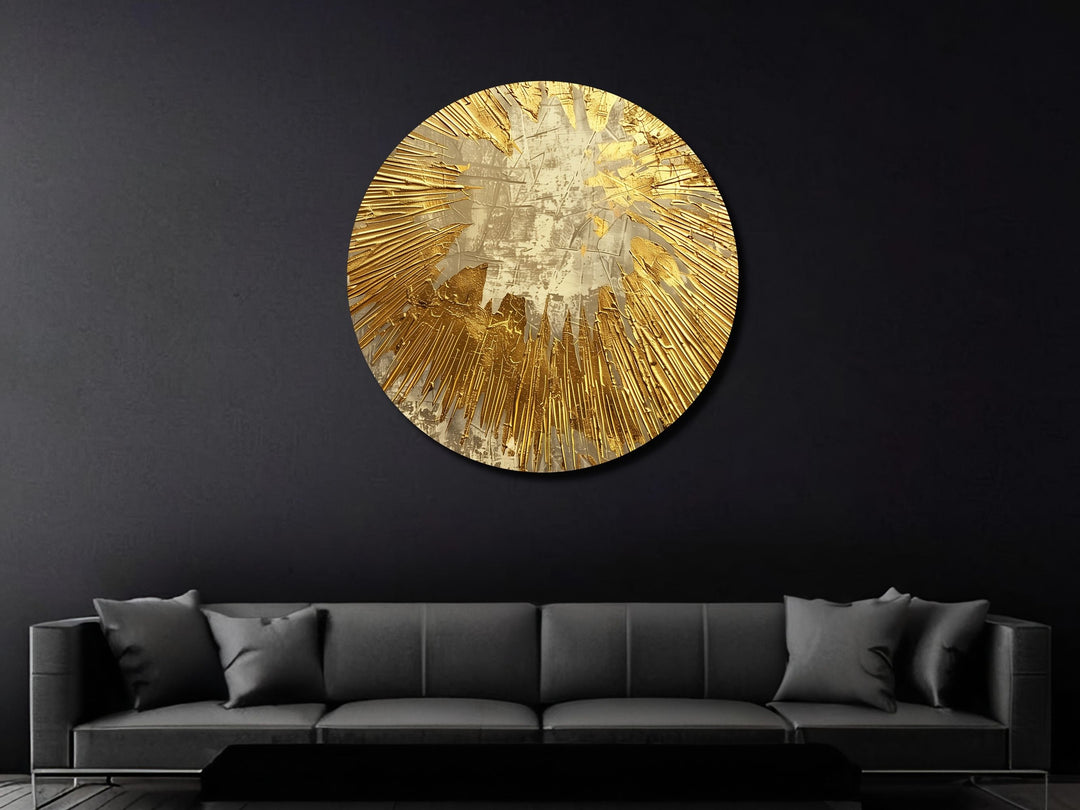 Abstract Gold Wall Art Decor-Home&Office Glass Printing Wall Painting