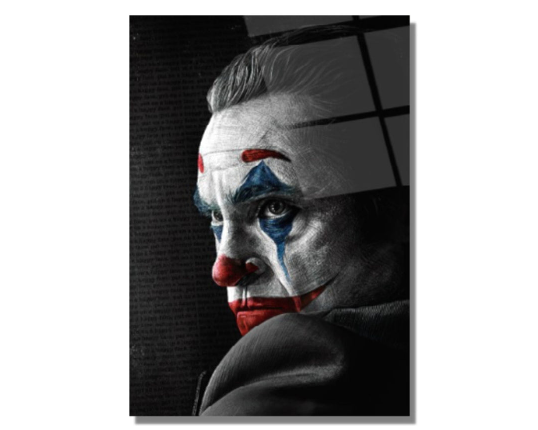 Joker Tempered Glass Printing Wall Art-Home Office Wall Painting Decoration