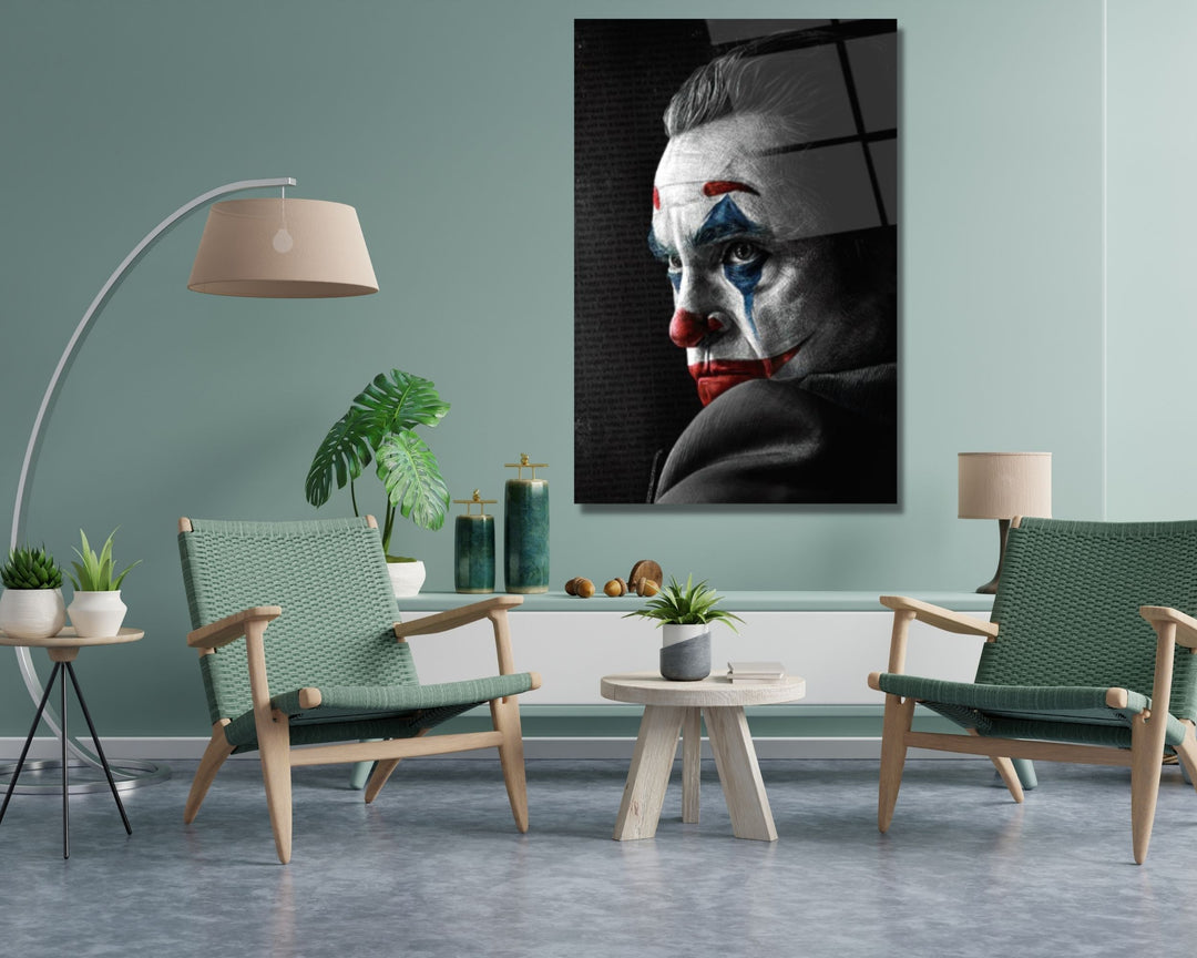 Joker Tempered Glass Printing Wall Art-Home Office Wall Painting Decoration