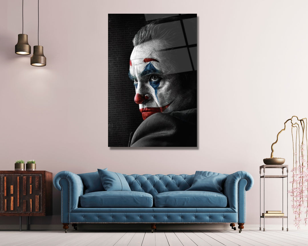 Joker Tempered Glass Printing Wall Art-Home Office Wall Painting Decoration