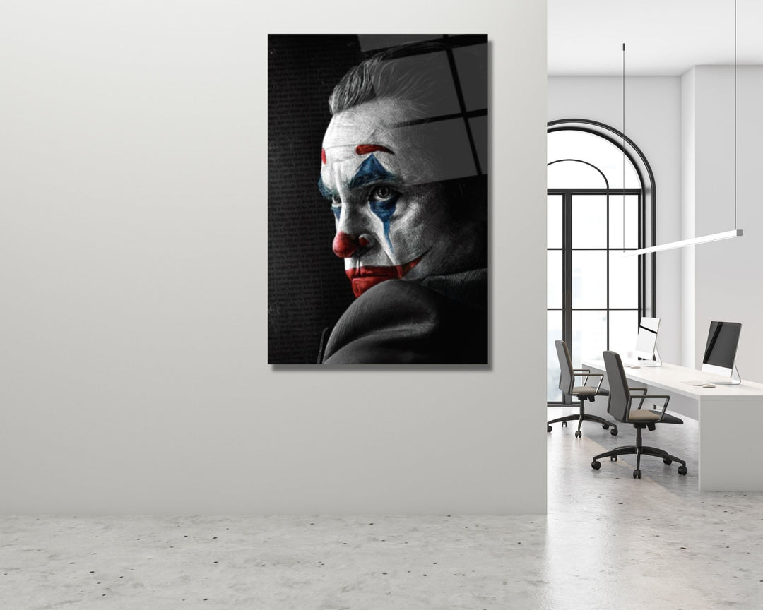 Joker Tempered Glass Printing Wall Art-Home Office Wall Painting Decoration