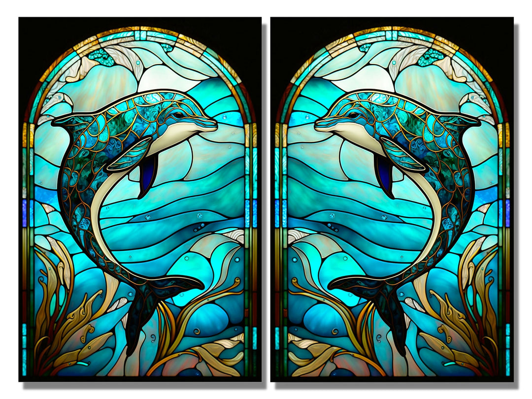 Stained Glass Pattern Wall Art Window-Wall Painting Decor Panel